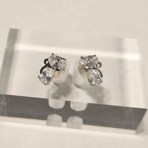 S925 Sterling Silver Studded Cat Earrings.